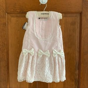 NWT Baby Girl Pink Lace Dress (24M)